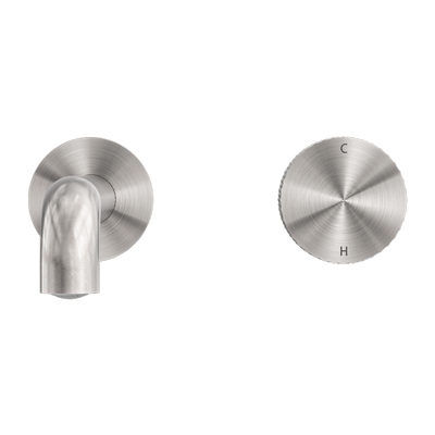 NERO OPAL PROGRESSIVE WALL BASIN / BATH SET BRUSHED NICKEL (AVAILABLE IN 120MM, 160MM, 185MM, 230MM AND 260MM)