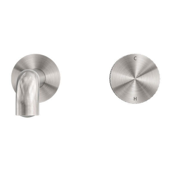 NERO OPAL PROGRESSIVE WALL BASIN/ BATH SET BRUSHED NICKEL (AVAILABLE IN 120MM, 160MM, 185MM, 230MM AND 260MM)