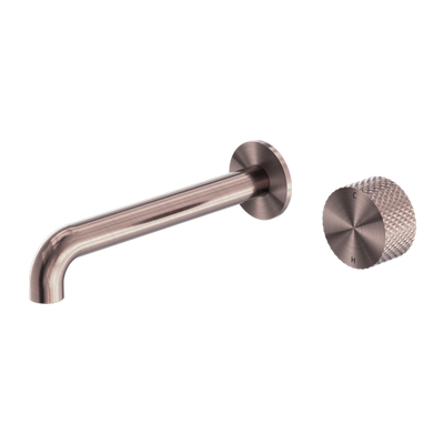 NERO OPAL PROGRESSIVE WALL BASIN / BATH SET BRUSHED BRONZE (AVAILABLE IN 120MM, 160MM, 185MM, 230MM AND 260MM)
