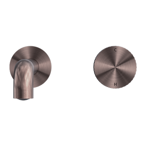 NERO OPAL PROGRESSIVE WALL BASIN / BATH SET BRUSHED BRONZE (AVAILABLE IN 120MM, 160MM, 185MM, 230MM AND 260MM)