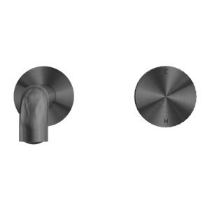 NERO OPAL PROGRESSIVE WALL BASIN/ BATH SET GRAPHITE (AVAILABLE IN 120MM, 160MM, 185MM, 230MM AND 260MM)