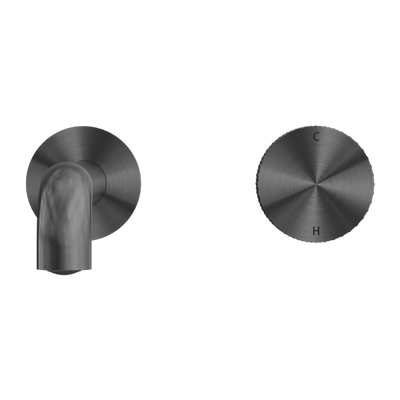 NERO OPAL PROGRESSIVE WALL BASIN/ BATH SET GRAPHITE (AVAILABLE IN 120MM, 160MM, 185MM, 230MM AND 260MM)