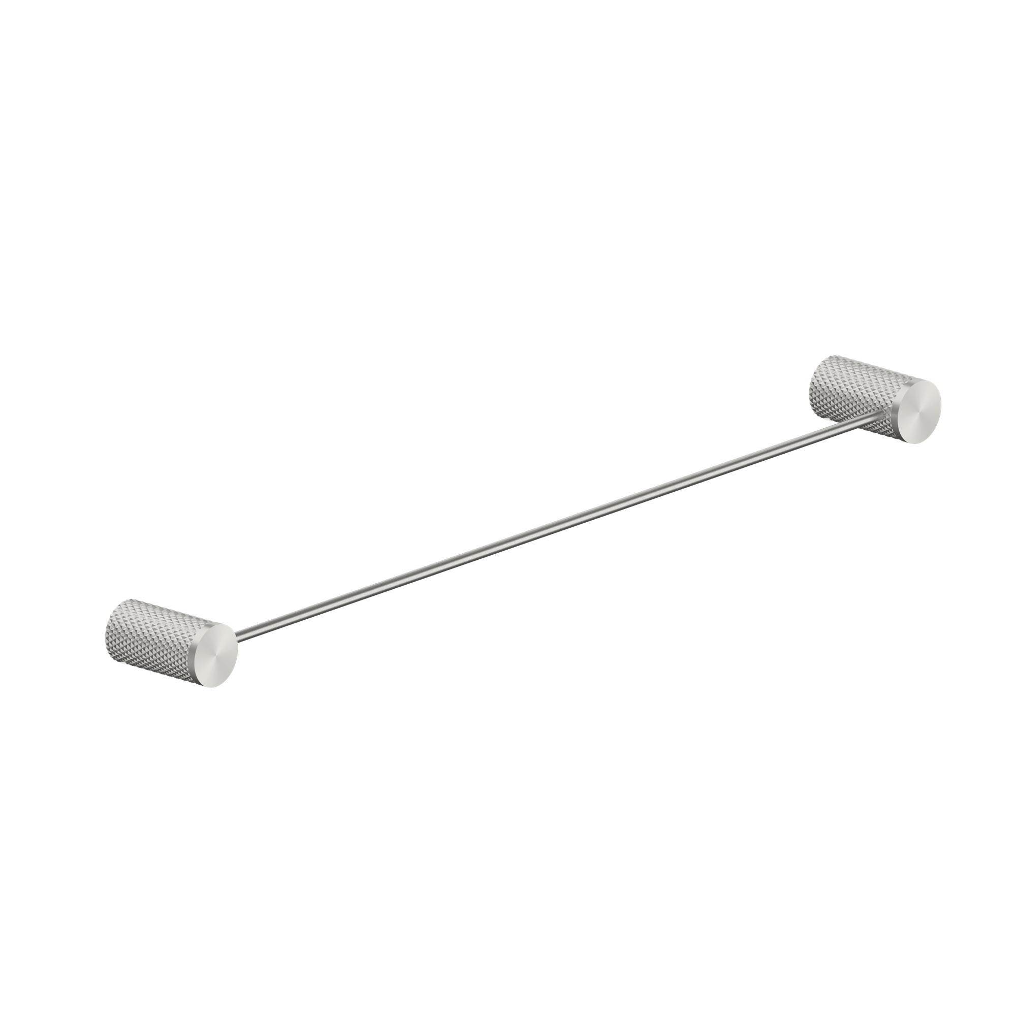 NERO OPAL NON-HEATED SINGLE TOWEL RAIL BRUSHED NICKEL (AVAILABLE IN 600MM AND 800MM)