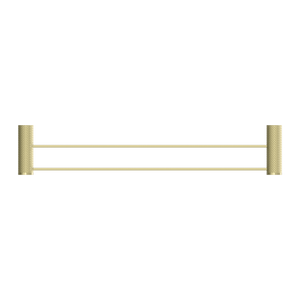 NERO OPAL NON-HEATED DOUBLE TOWEL RAIL BRUSHED GOLD (AVAILABLE IN 600MM AND 800MM)