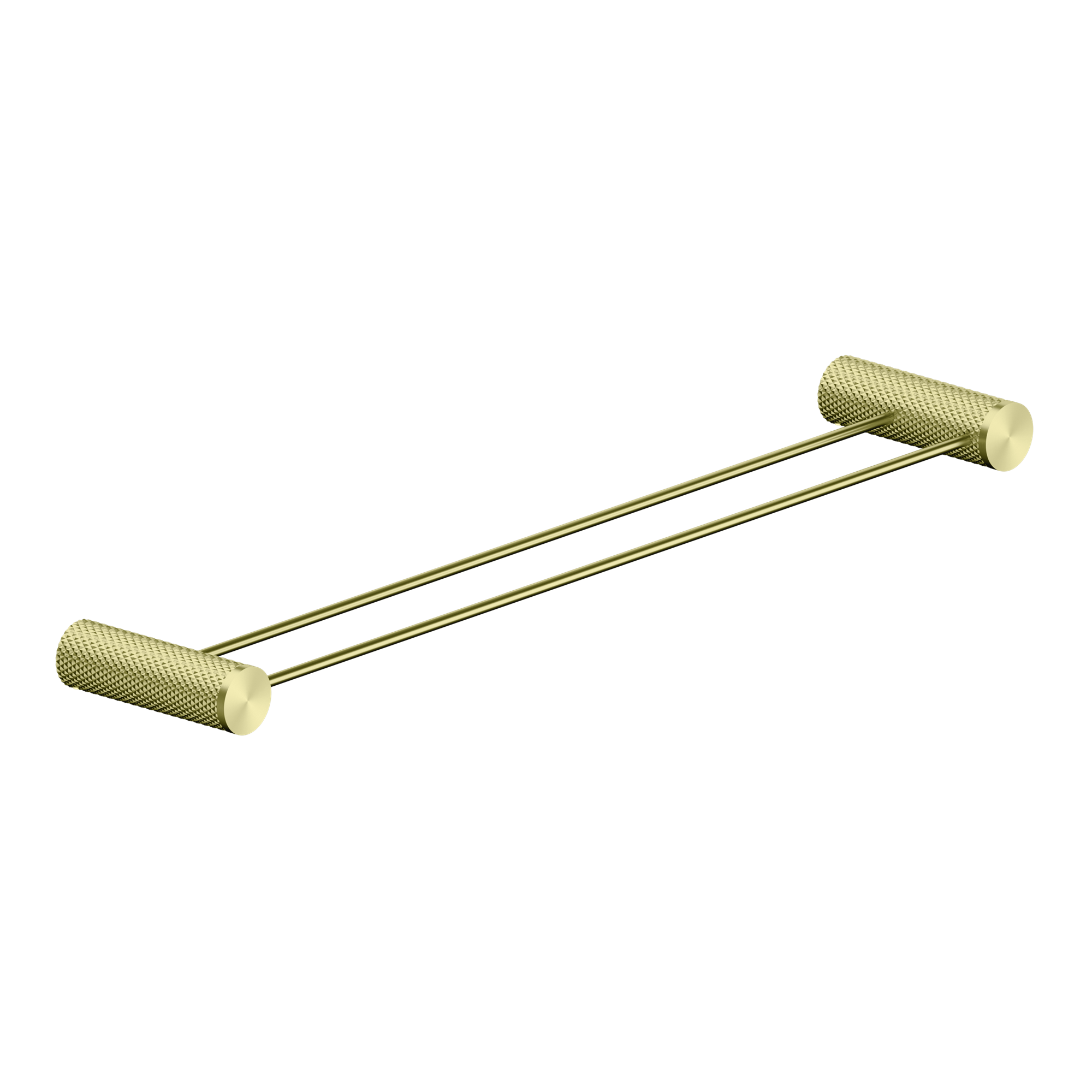 NERO OPAL NON-HEATED DOUBLE TOWEL RAIL BRUSHED GOLD (AVAILABLE IN 600MM AND 800MM)
