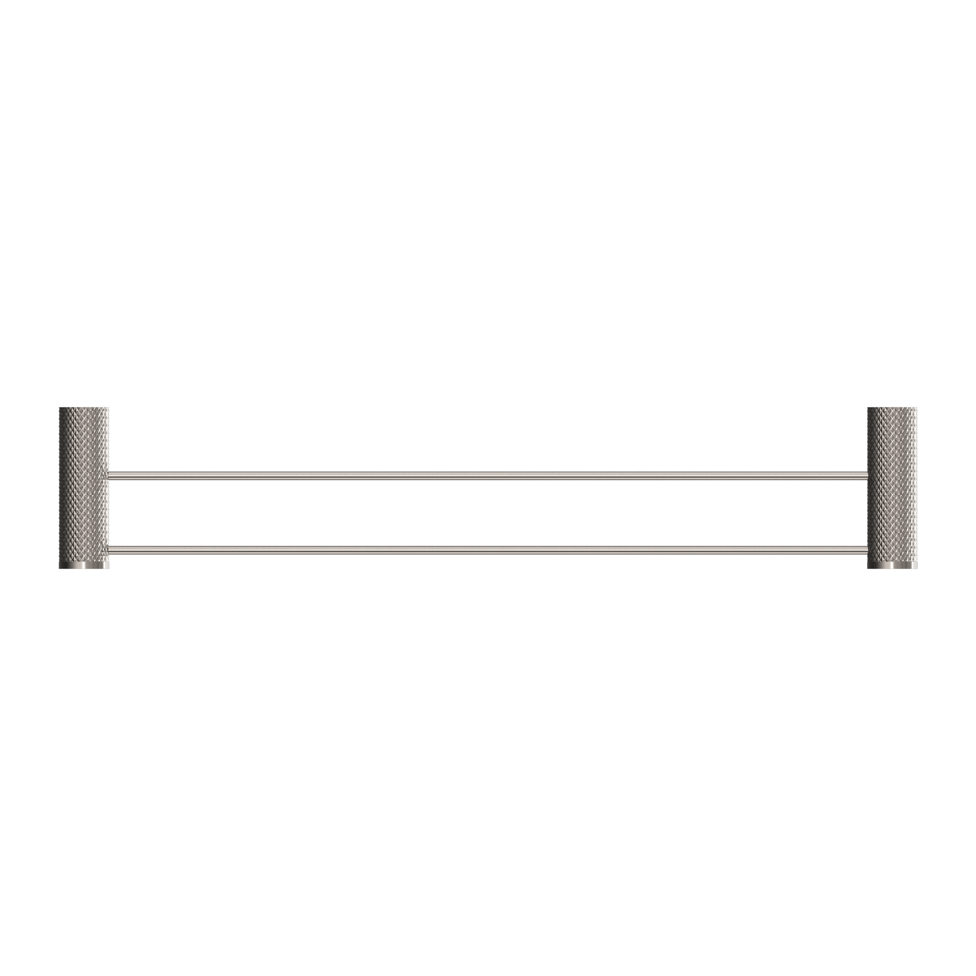 NERO OPAL NON-HEATED DOUBLE TOWEL RAIL BRUSHED NICKEL (AVAILABLE IN 600MM AND 800MM)
