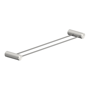 NERO OPAL NON-HEATED DOUBLE TOWEL RAIL BRUSHED NICKEL (AVAILABLE IN 600MM AND 800MM)