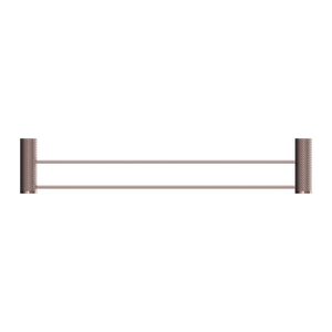 NERO OPAL NON-HEATED DOUBLE TOWEL RAIL BRUSHED BRONZE (AVAILABLE IN 600MM AND 800MM)