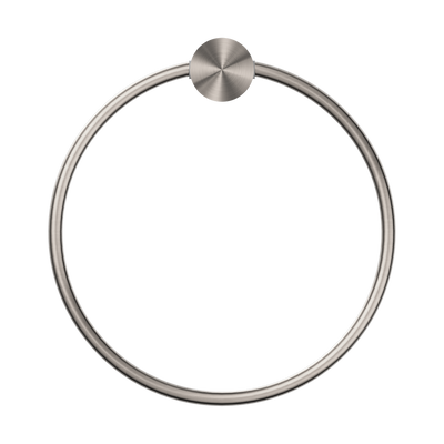NERO OPAL TOWEL RING 202MM BRUSHED NICKEL