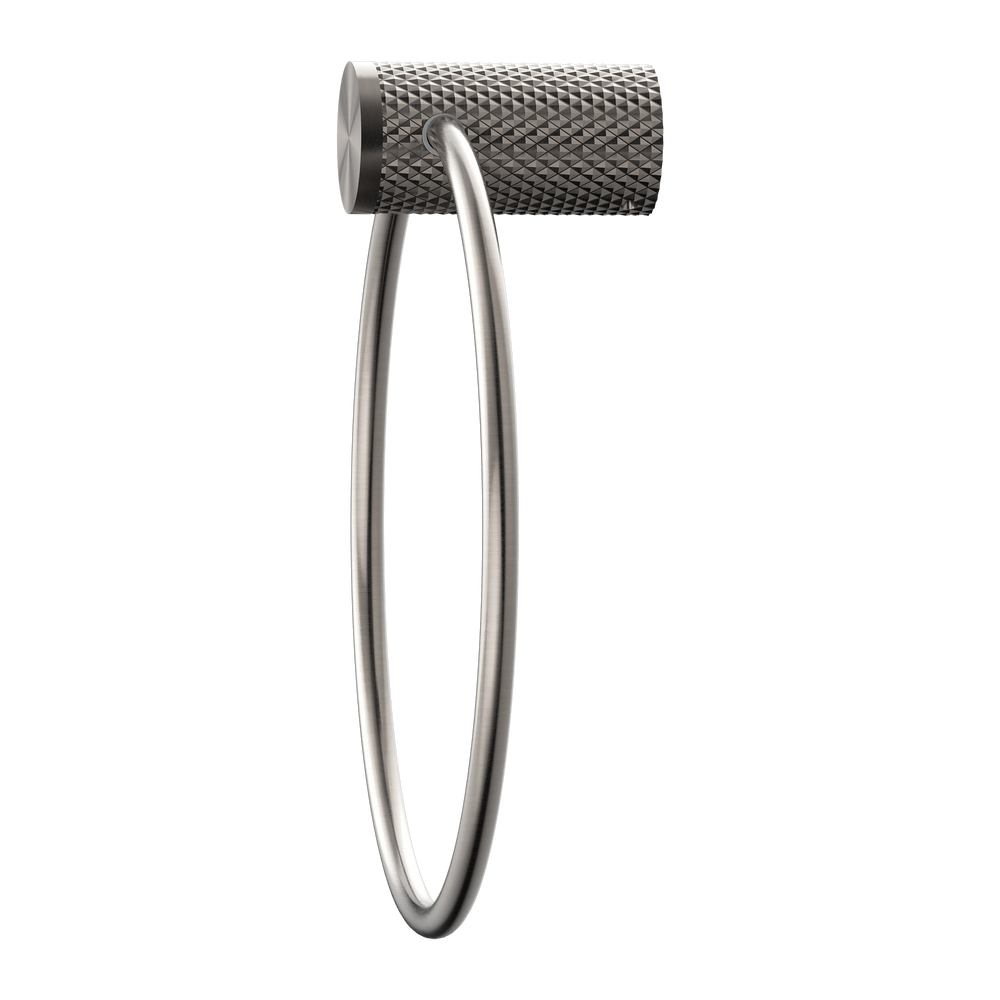 NERO OPAL TOWEL RING 202MM BRUSHED NICKEL