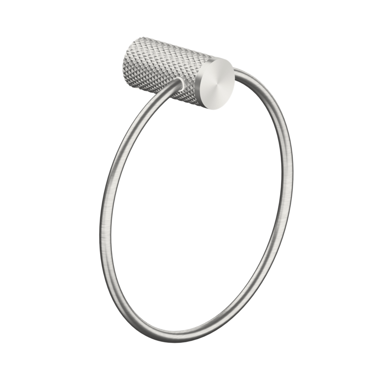 NERO OPAL TOWEL RING 202MM BRUSHED NICKEL