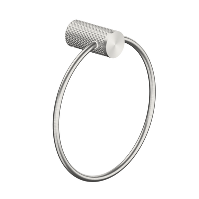 NERO OPAL TOWEL RING 202MM BRUSHED NICKEL