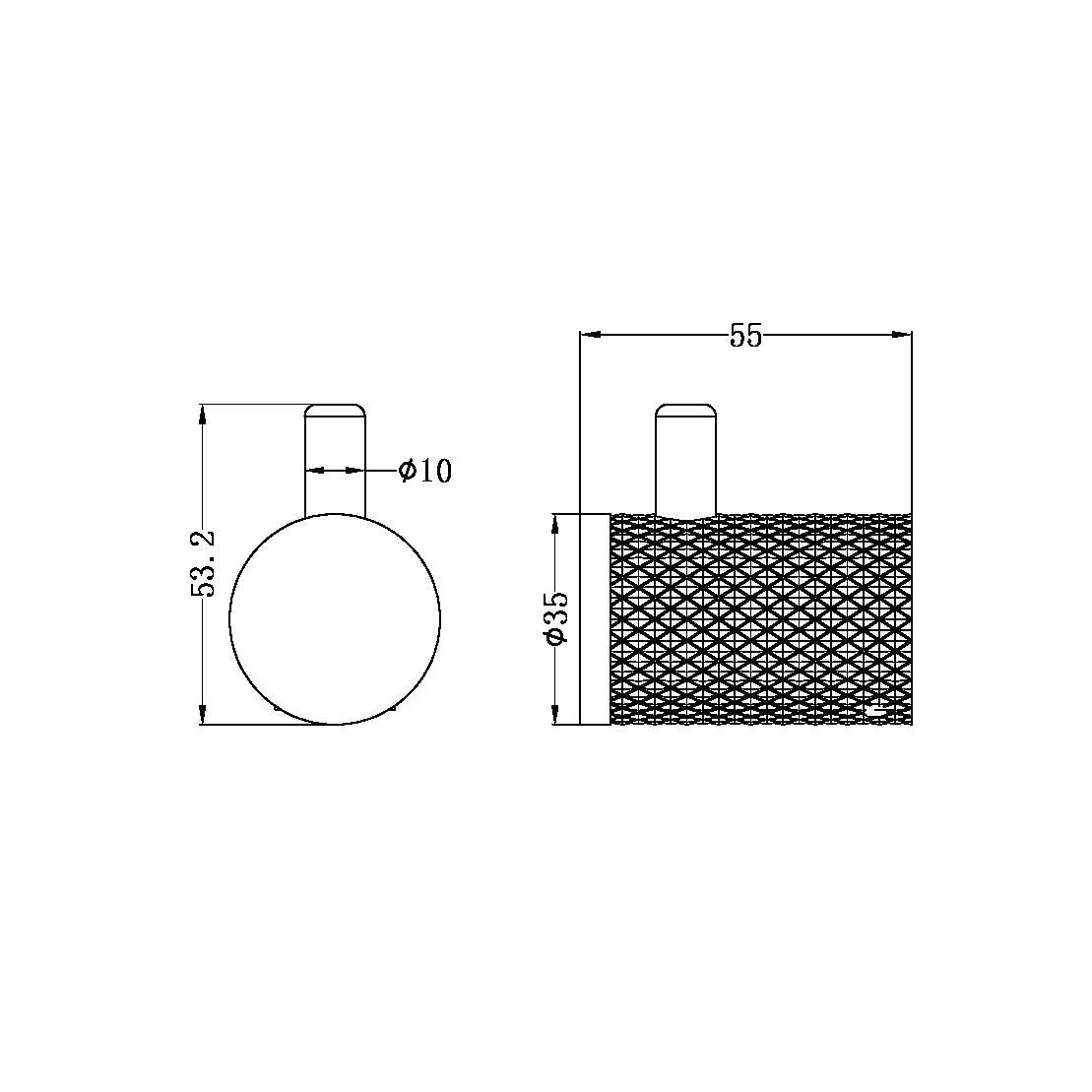 NERO OPAL ROBE HOOK 53MM GRAPHITE