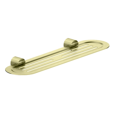 NERO OPAL METAL SHOWER SHELF 420MM BRUSHED GOLD