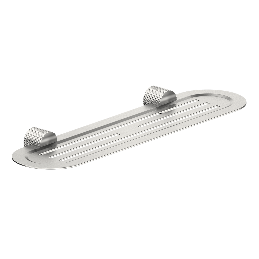 NERO OPAL METAL SHOWER SHELF 420MM BRUSHED NICKEL