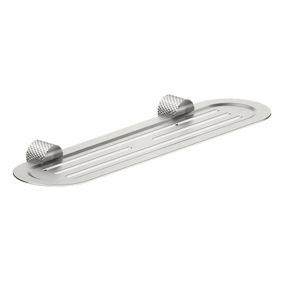 NERO OPAL METAL SHOWER SHELF 420MM BRUSHED NICKEL