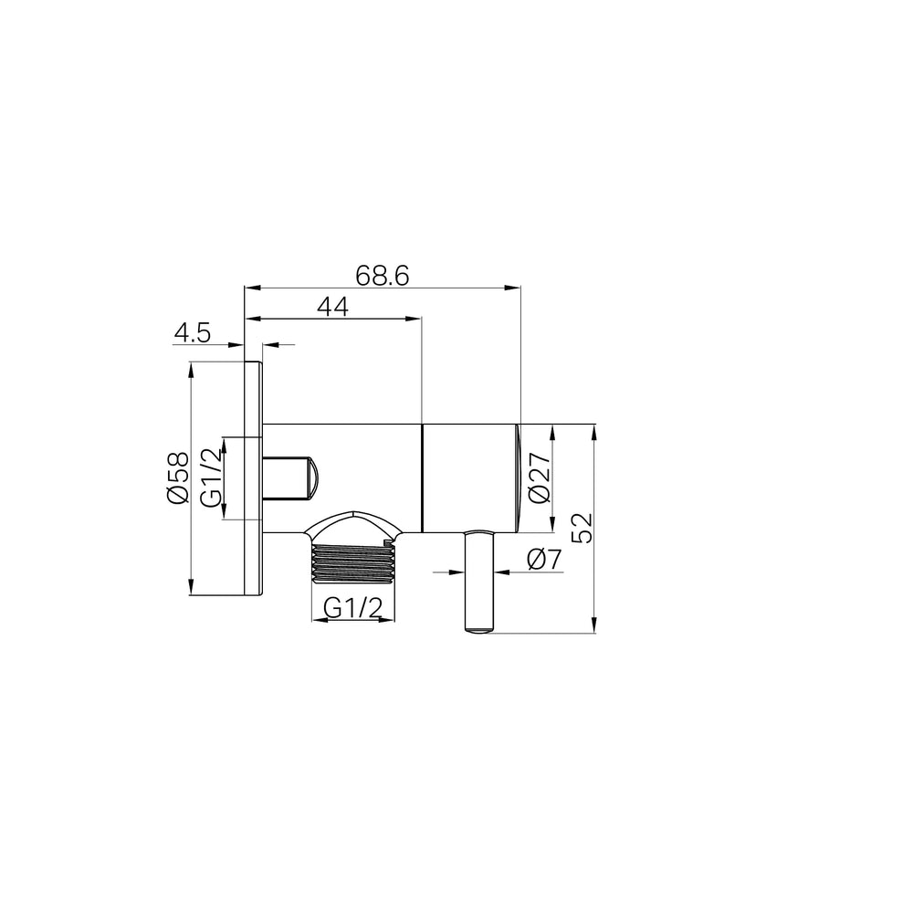 NERO MINI CISTERN STOP BRUSHED BRONZE