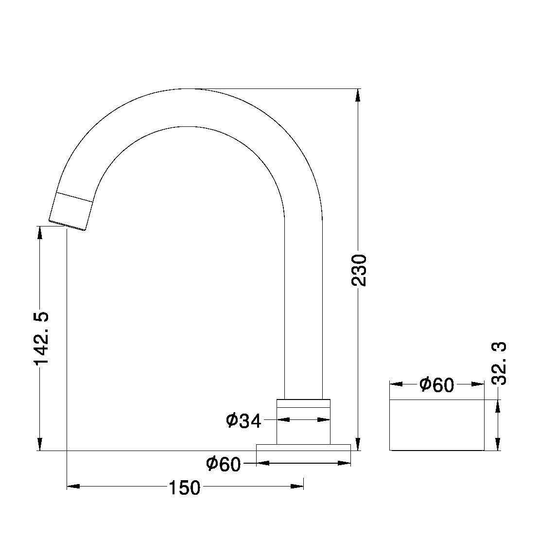 NERO KARA PROGRESSIVE BASIN SET 230MM BRUSHED BRONZE