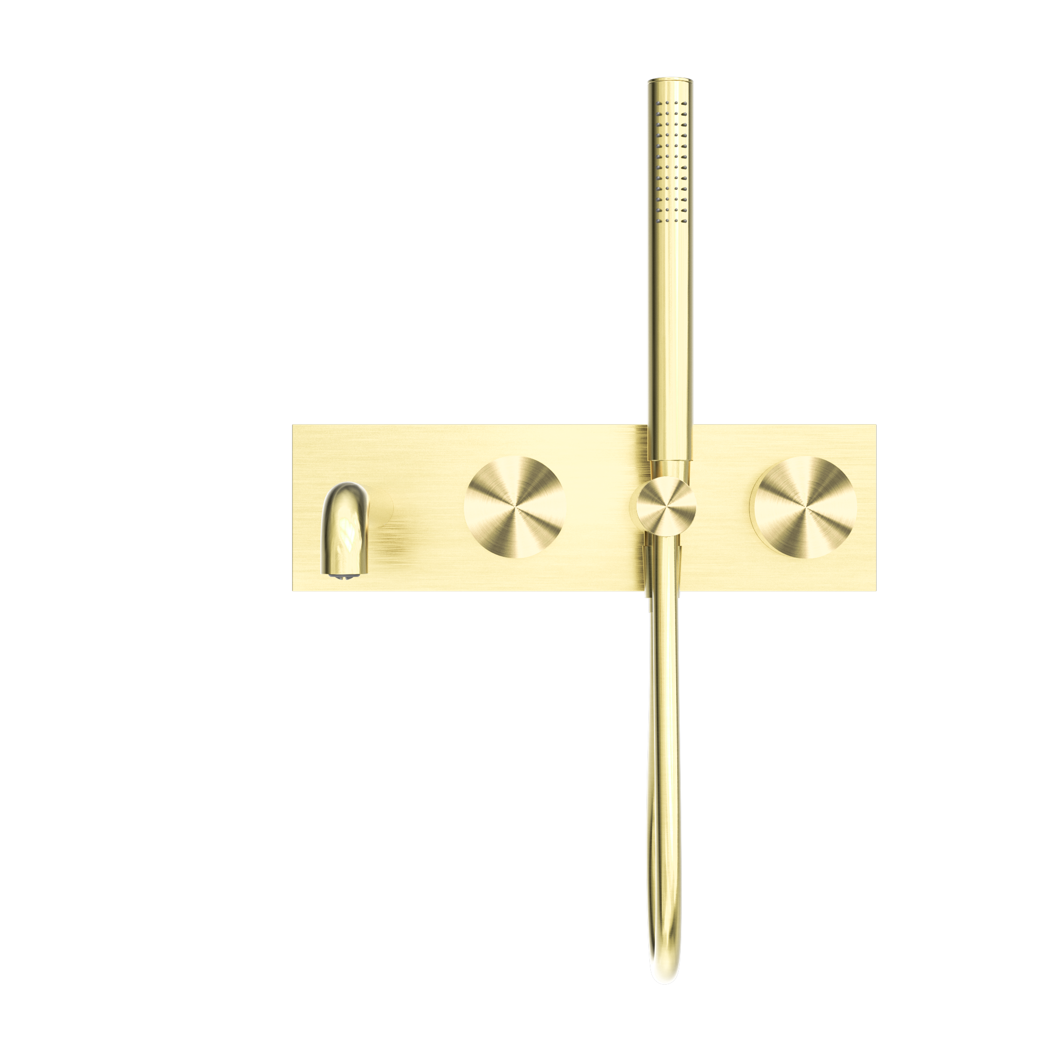 NERO KARA PROGRESSIVE SHOWER SYSTEM WITH SPOUT BRUSHED GOLD (AVAILABLE IN 230MM AND 250MM)