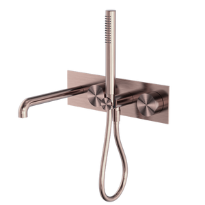 NERO KARA PROGRESSIVE SHOWER SYSTEM WITH SPOUT BRUSHED BRONZE (AVAILABLE IN 230MM AND 250MM)