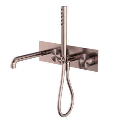NERO KARA PROGRESSIVE SHOWER SYSTEM WITH SPOUT BRUSHED BRONZE (AVAILABLE IN 230MM AND 250MM)