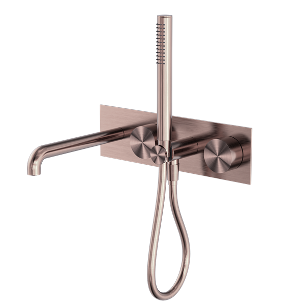 NERO KARA PROGRESSIVE SHOWER SYSTEM WITH SPOUT BRUSHED BRONZE (AVAILABLE IN 230MM AND 250MM)