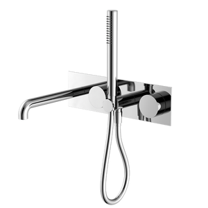 NERO KARA PROGRESSIVE SHOWER SYSTEM WITH SPOUT CHROME (AVAILABLE IN 230MM AND 250MM)