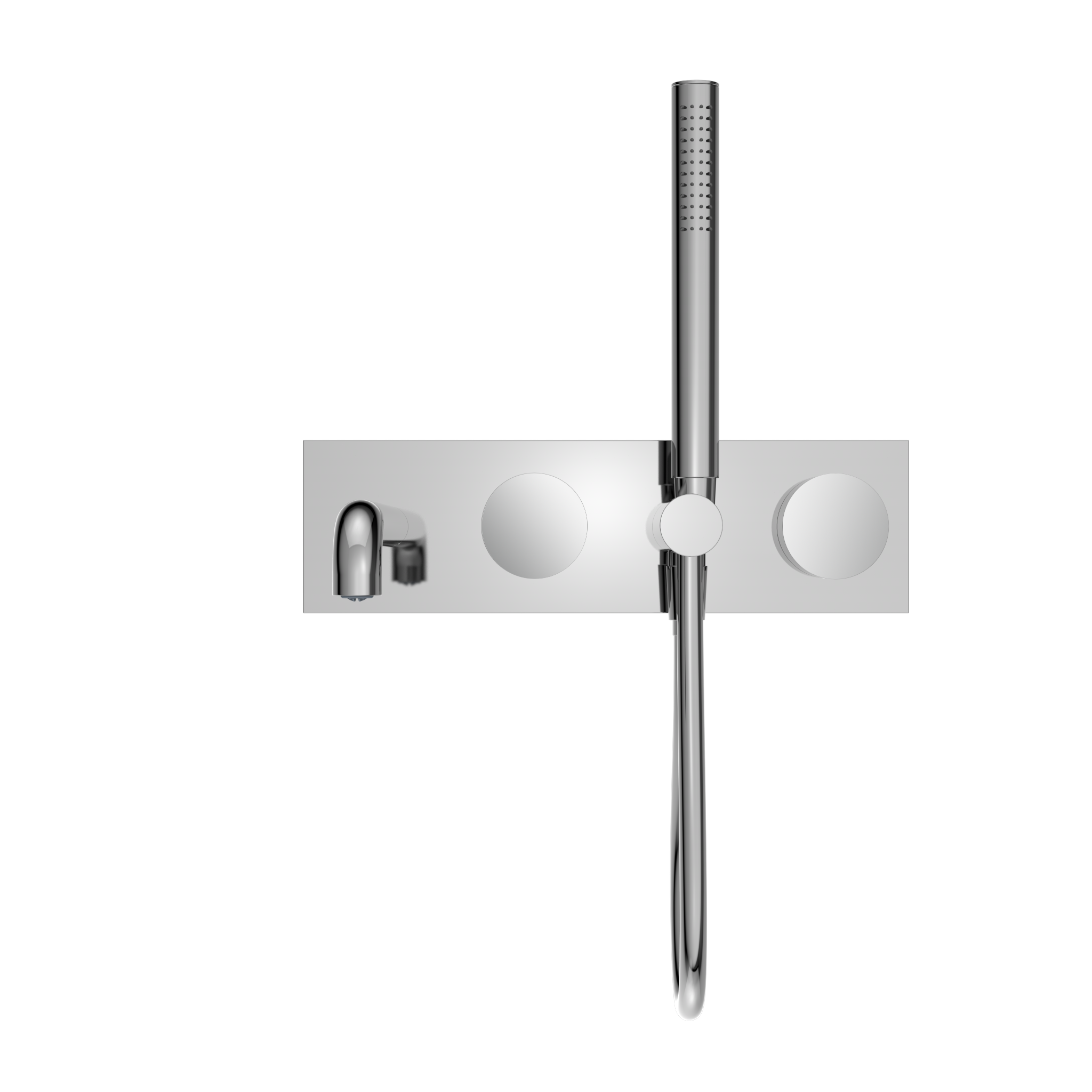 NERO KARA PROGRESSIVE SHOWER SYSTEM WITH SPOUT CHROME (AVAILABLE IN 230MM AND 250MM)