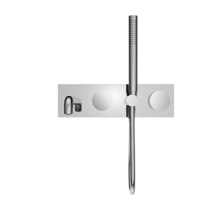 NERO KARA PROGRESSIVE SHOWER SYSTEM WITH SPOUT CHROME (AVAILABLE IN 230MM AND 250MM)