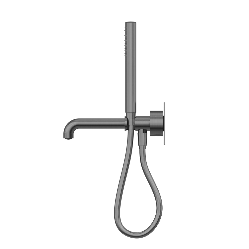 NERO KARA PROGRESSIVE SHOWER SYSTEM WITH SPOUT GUN METAL (AVAILABLE IN 230MM AND 250MM)