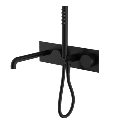 NERO KARA PROGRESSIVE SHOWER SYSTEM WITH SPOUT MATTE BLACK (AVAILABLE IN 230MM AND 250MM)
