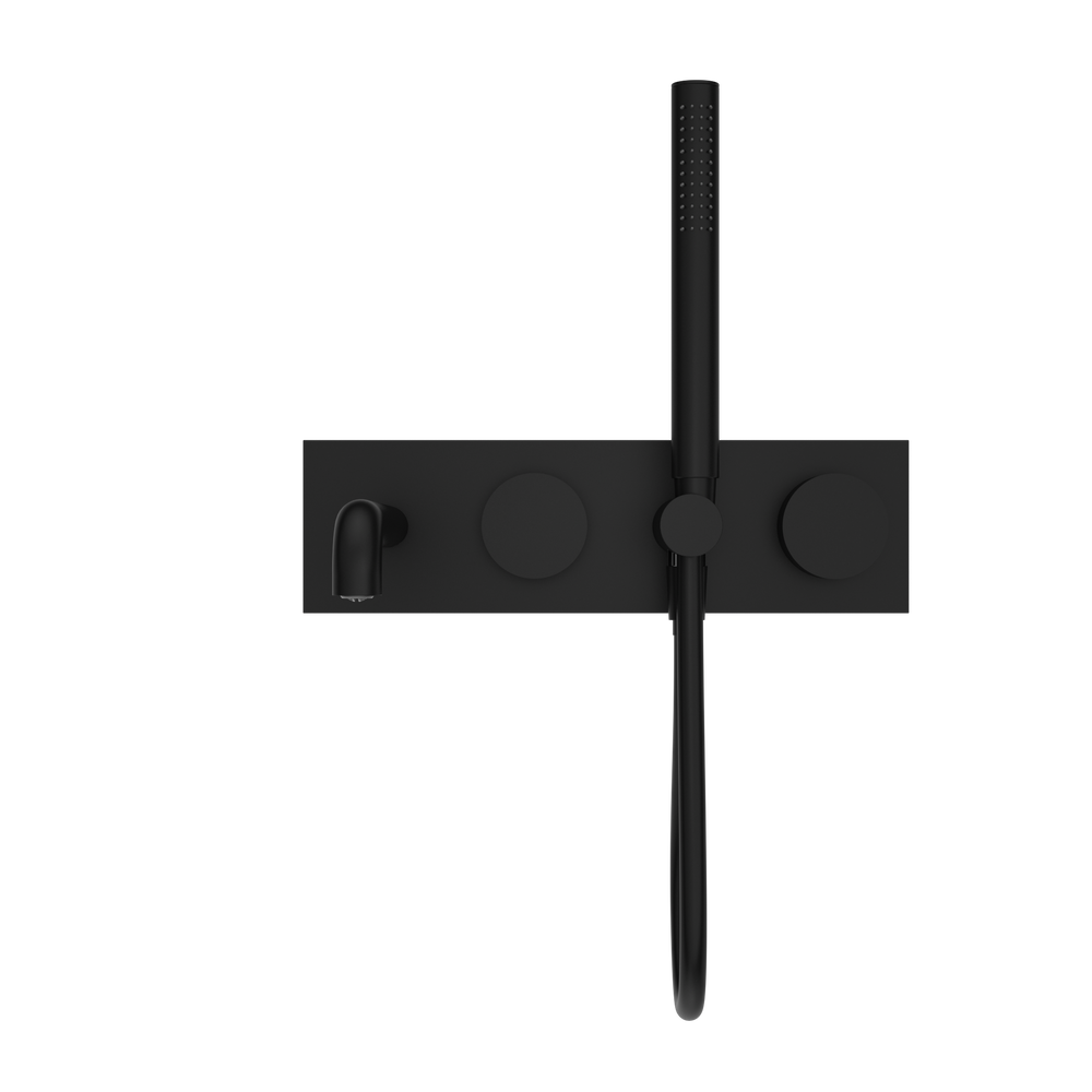 NERO KARA PROGRESSIVE SHOWER SYSTEM WITH SPOUT MATTE BLACK (AVAILABLE IN 230MM AND 250MM)