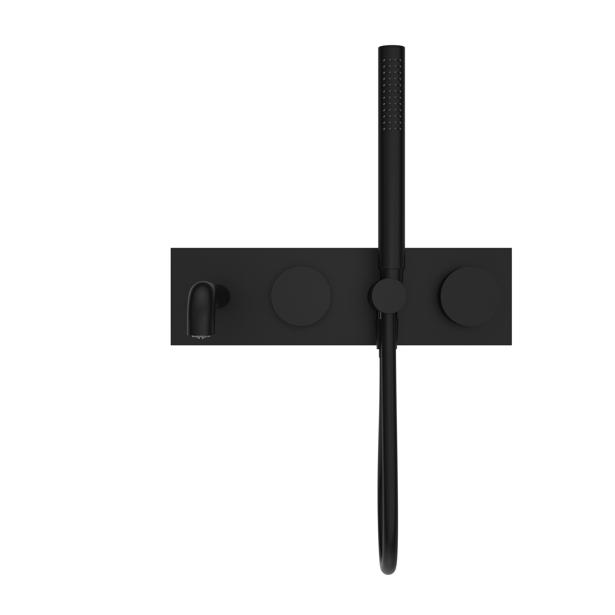 NERO KARA PROGRESSIVE SHOWER SYSTEM WITH SPOUT MATTE BLACK (AVAILABLE IN 230MM AND 250MM)