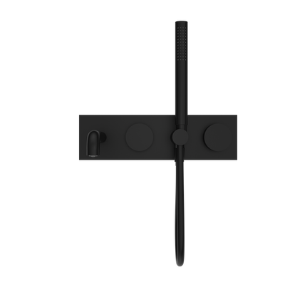 NERO KARA PROGRESSIVE SHOWER SYSTEM WITH SPOUT MATTE BLACK (AVAILABLE IN 230MM AND 250MM)
