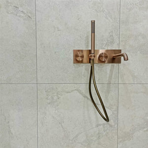 NERO KARA PROGRESSIVE SHOWER SYSTEM WITH SPOUT BRUSHED BRONZE (AVAILABLE IN 230MM AND 250MM)