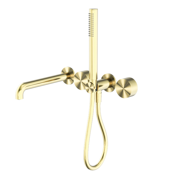 NERO KARA PROGRESSIVE SHOWER SYSTEM SEPARATE PLATE WITH SPOUT BRUSHED GOLD (AVAILABLE IN 230MM AND 250MM)