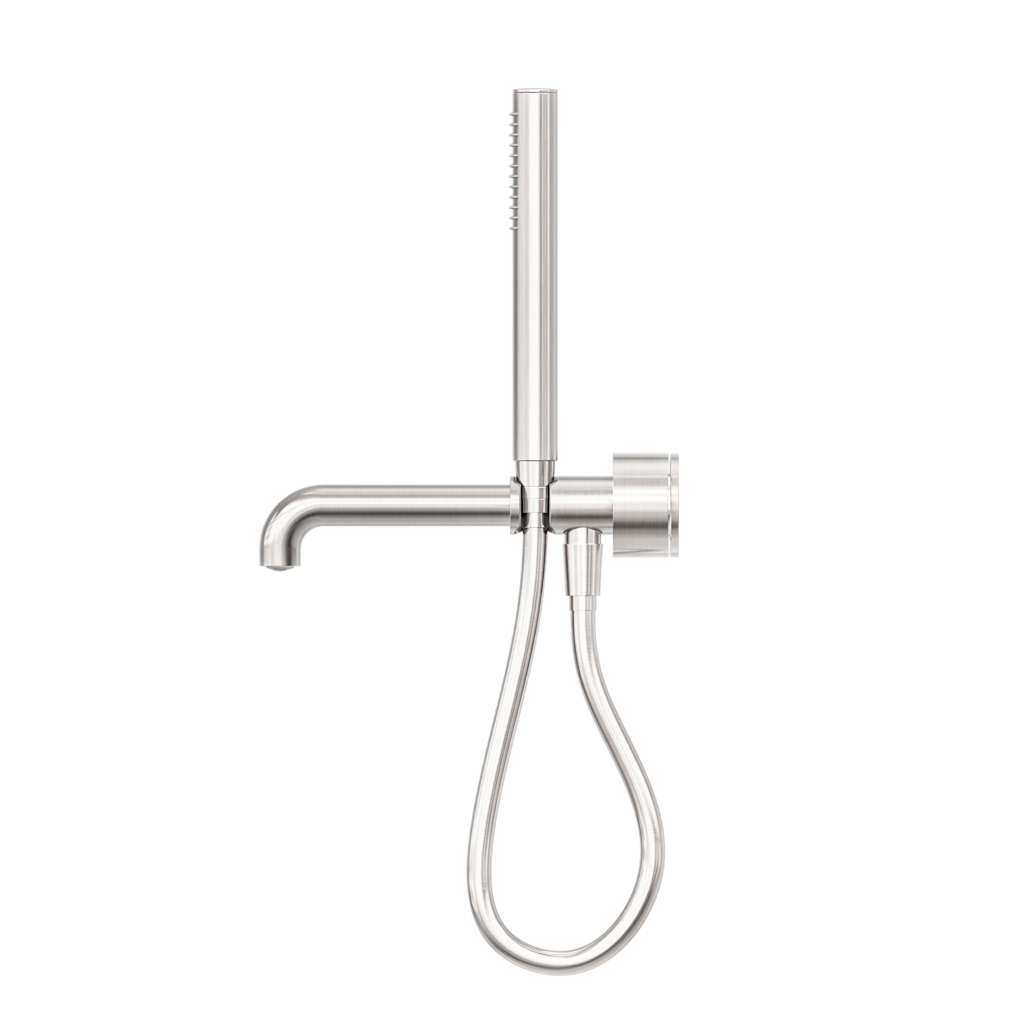 NERO KARA PROGRESSIVE SHOWER SYSTEM SEPARATE PLATE WITH SPOUT BRUSHED NICKEL (AVAILABLE IN 230MM AND 250MM)
