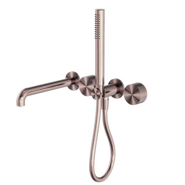 NERO KARA PROGRESSIVE SHOWER SYSTEM SEPARATE PLATE WITH SPOUT BRUSHED BRONZE (AVAILABLE IN 230MM AND 250MM)