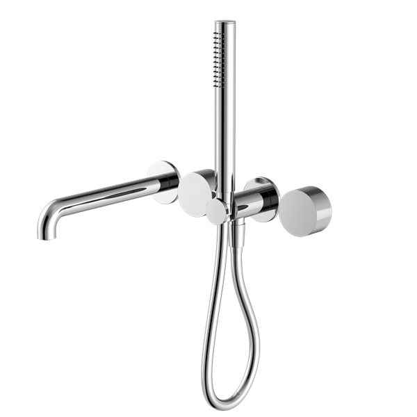NERO KARA PROGRESSIVE SHOWER SYSTEM SEPARATE PLATE WITH SPOUT CHROME (AVAILABLE IN 230MM AND 250MM)