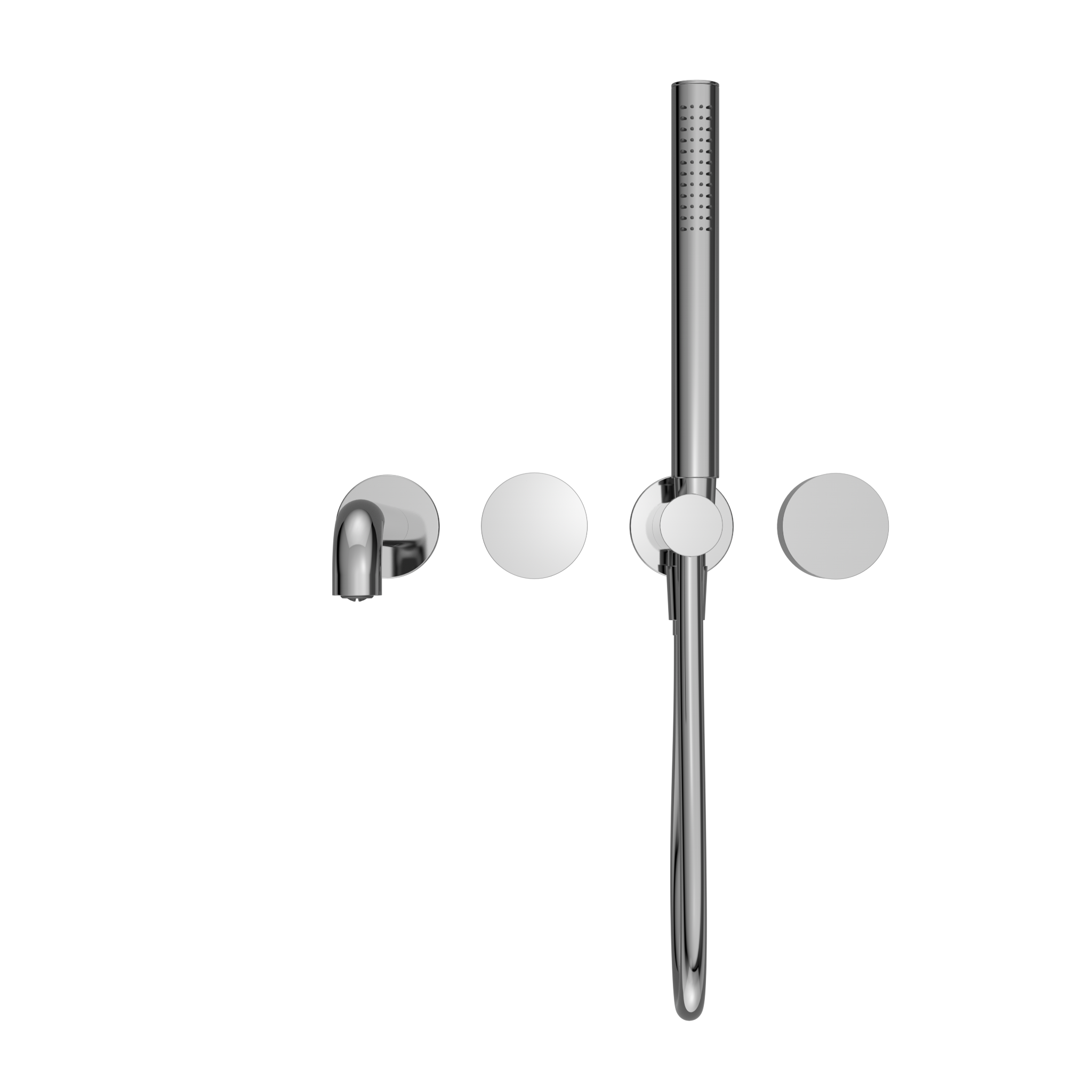 NERO KARA PROGRESSIVE SHOWER SYSTEM SEPARATE PLATE WITH SPOUT CHROME (AVAILABLE IN 230MM AND 250MM)