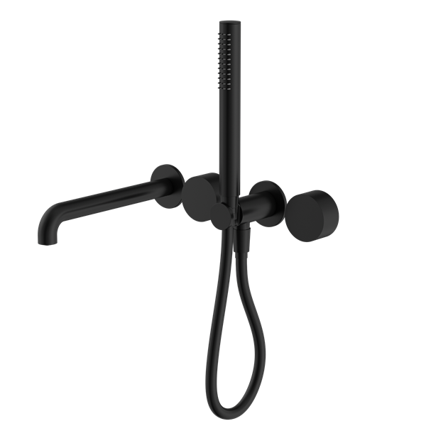 NERO KARA PROGRESSIVE SHOWER SYSTEM SEPARATE PLATE WITH SPOUT MATTE BLACK (AVAILABLE IN 230MM AND 250MM)