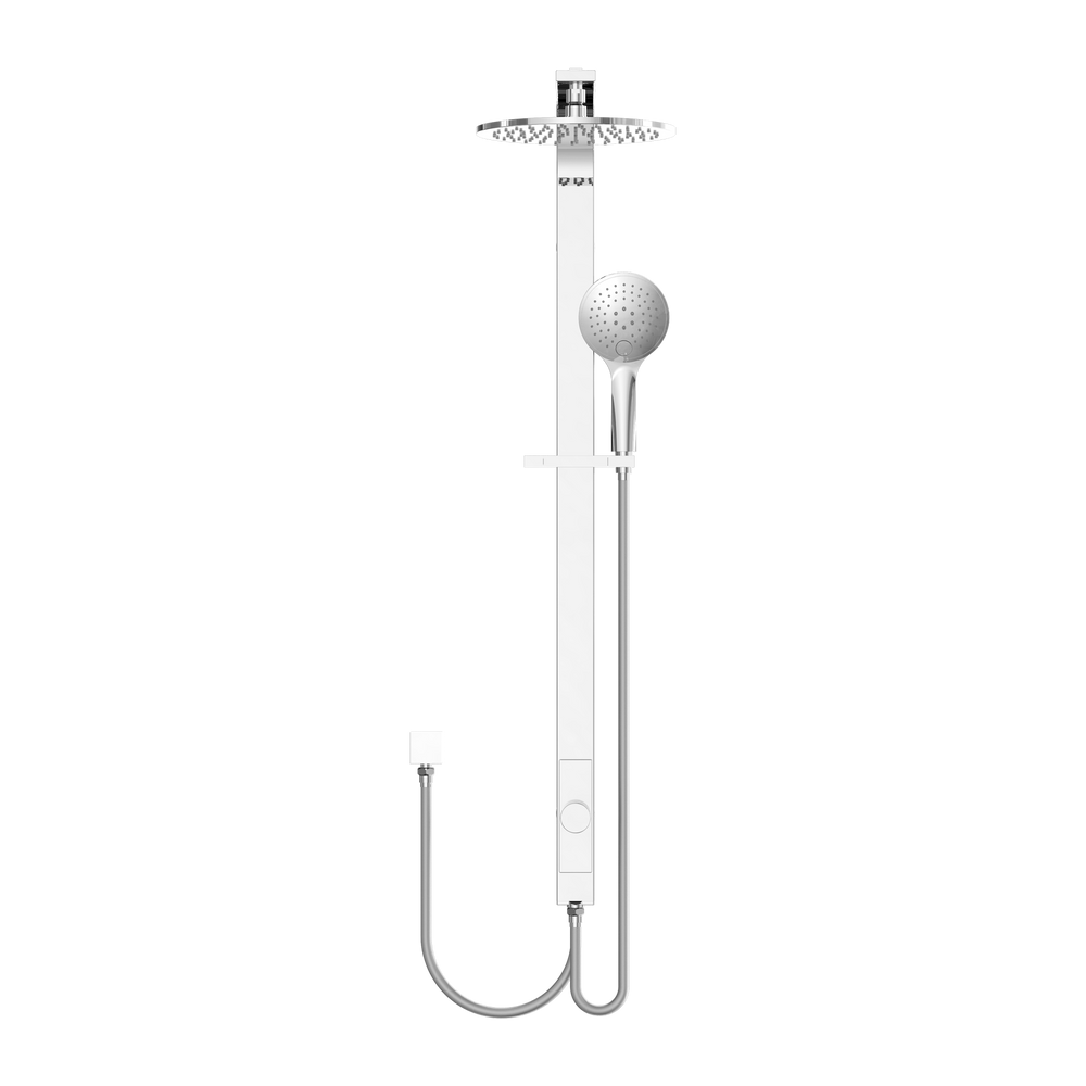 NERO ASTRA RAIN ROUND TWIN SHOWER WITH DOUBLE HOSE 869MM CHROME