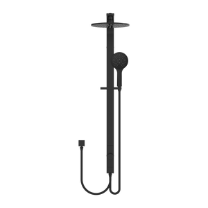 NERO ASTRA RAIN ROUND TWIN SHOWER WITH DOUBLE HOSE 869MM MATTE BLACK
