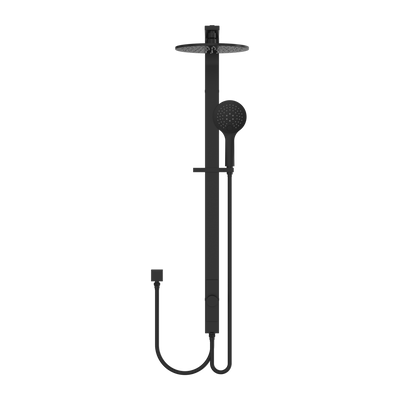 NERO ASTRA RAIN ROUND TWIN SHOWER WITH DOUBLE HOSE 869MM MATTE BLACK