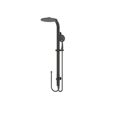 NERO ASTRA RAIN ROUND TWIN SHOWER WITH DOUBLE HOSE 869MM MATTE BLACK
