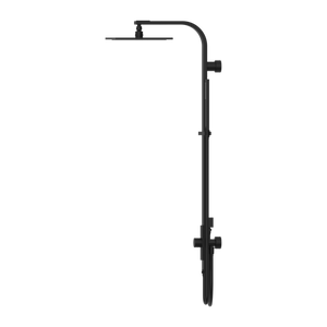 NERO ASTRA RAIN SQUARE TWIN SHOWER WITH DOUBLE HOSE 869MM MATTE BLACK