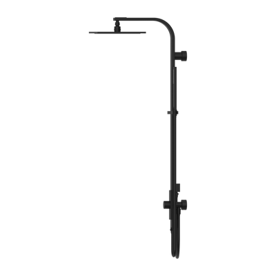 NERO ASTRA RAIN SQUARE TWIN SHOWER WITH DOUBLE HOSE 869MM MATTE BLACK