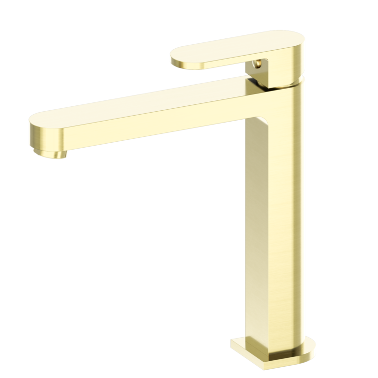 NERO ECCO TALL BASIN MIXER 231MM BRUSHED GOLD