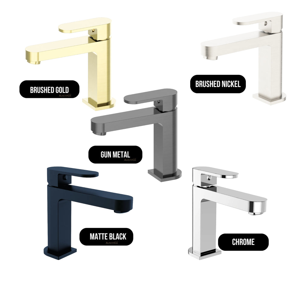 NERO ECCO BASIN MIXER 154MM BRUSHED GOLD