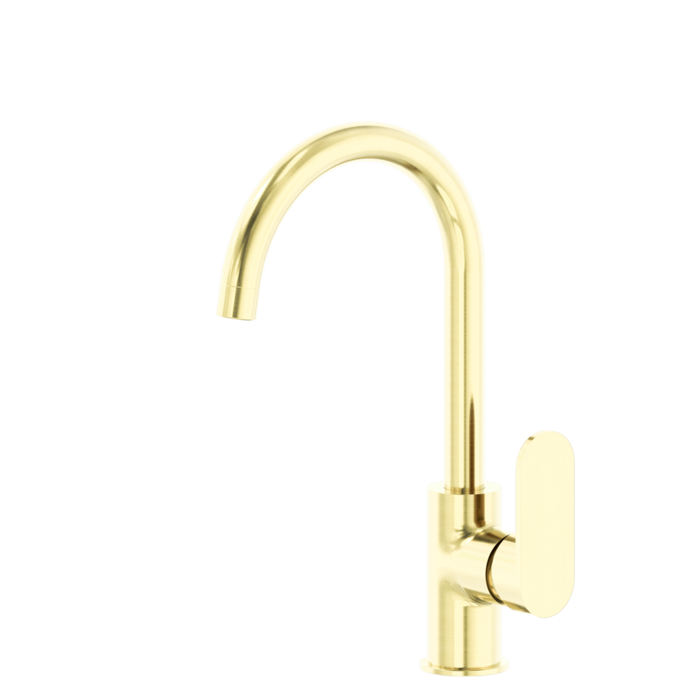NERO ECCO KITCHEN MIXER 340MM BRUSHED GOLD